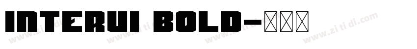 InterUI Bold字体转换